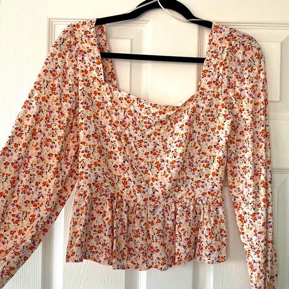 Lost + wander floral print long sleeve top - Picture 1 of 4